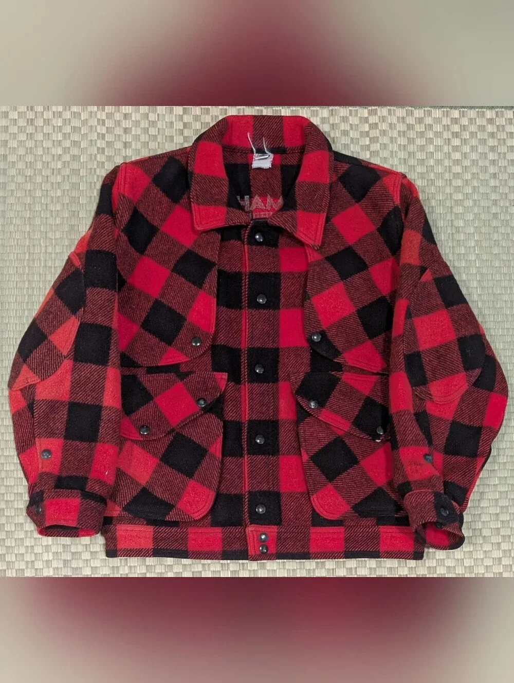 RARE Vintage Shaman Outfitters Wool Plaid Jacket Men's Size Medium Made in USA